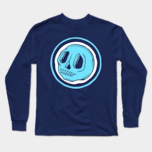 BluCranium Blue Skull Long Sleeve T-Shirt